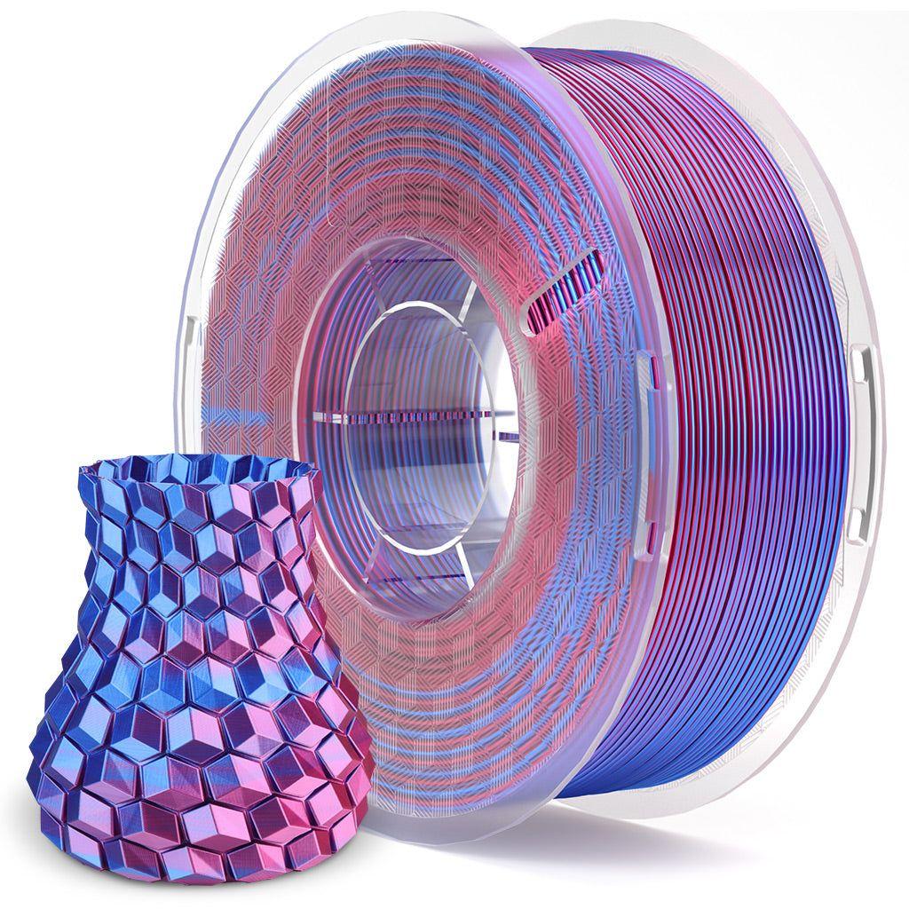 Seiden Pla Filament  1,75 mm farbig 1 kg - Silk Blue Purple
