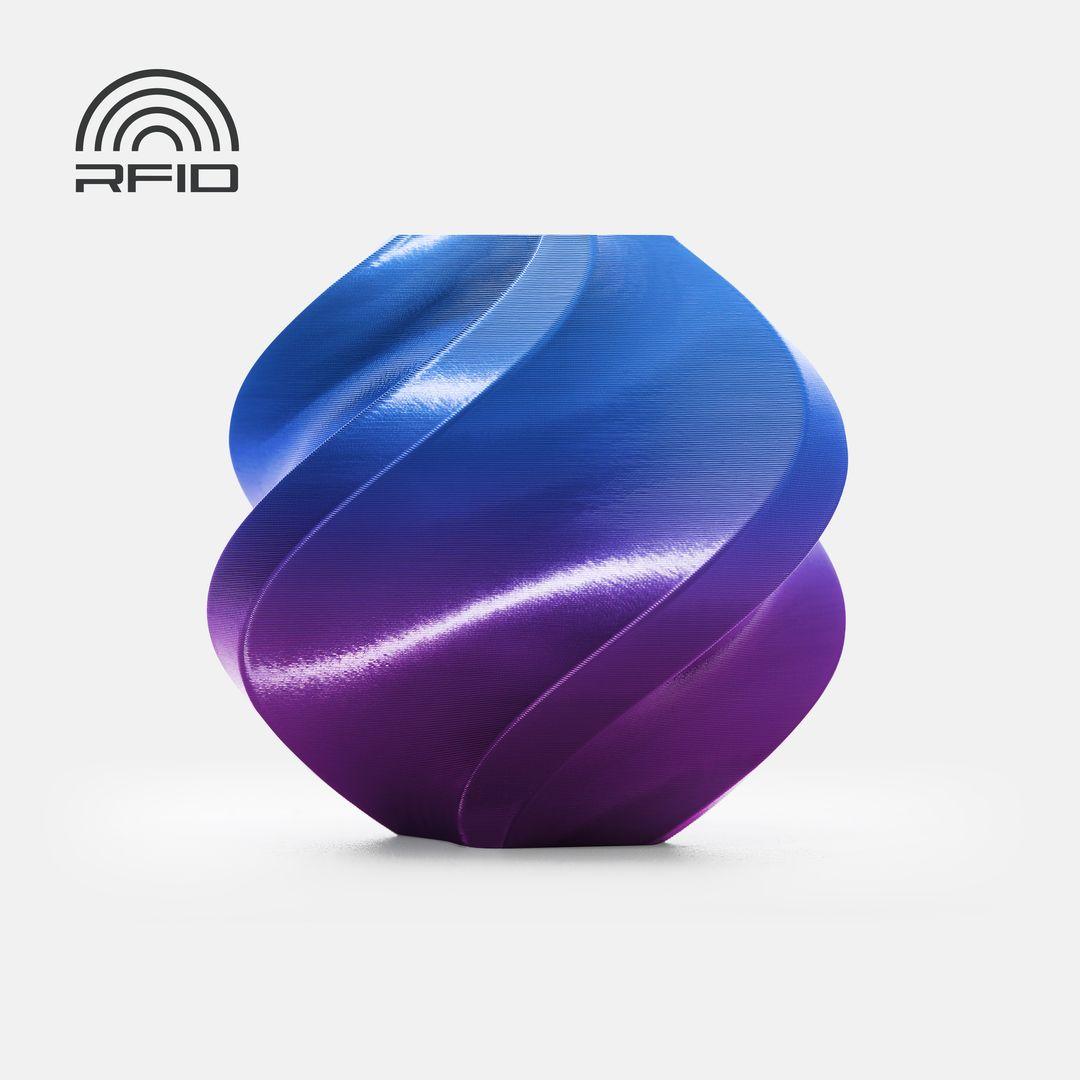 Bambulab PLA Silk Multi-Color Filament mit Spule 1 kg Aurora Purple