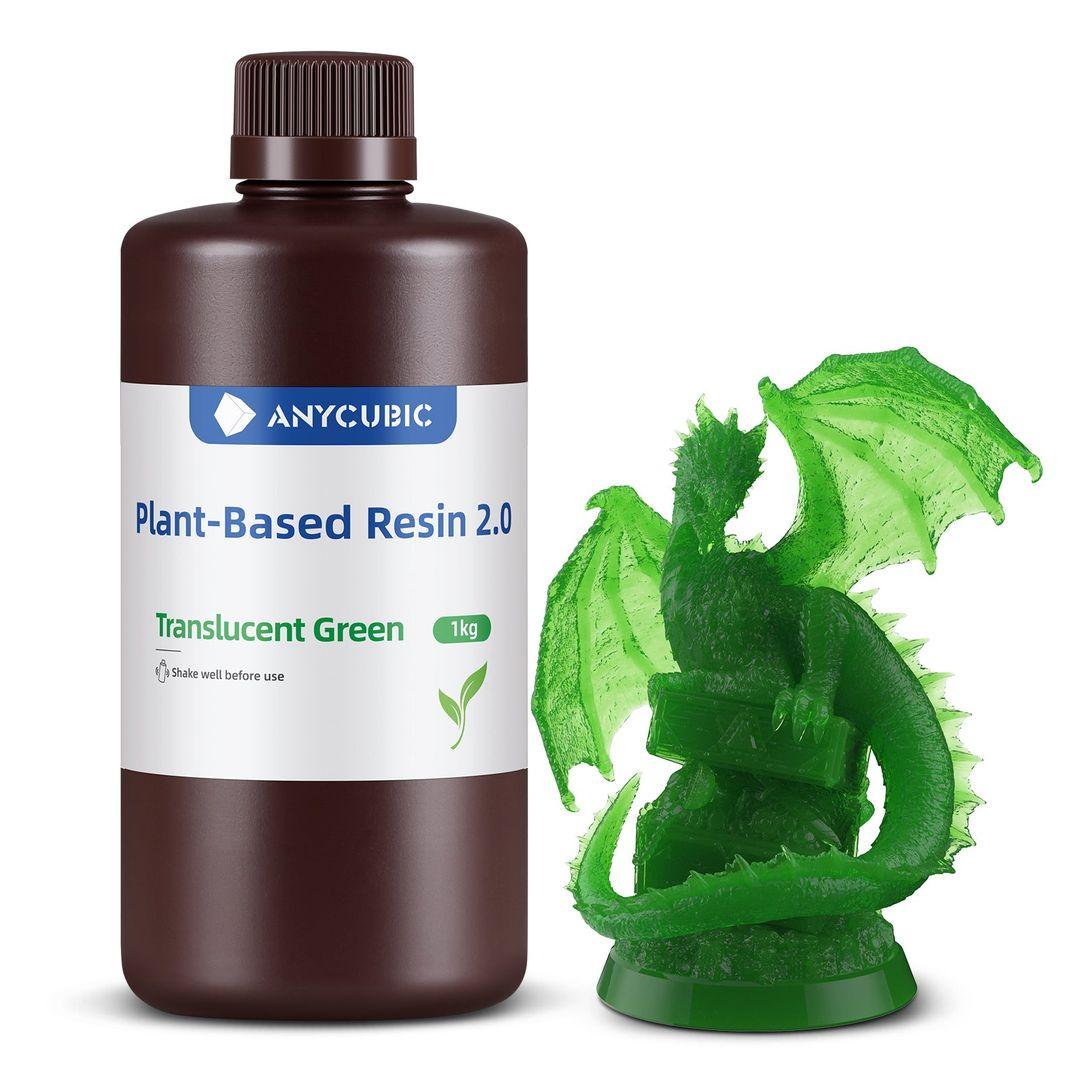 Anycubic Pflanzenbasiertes UV Resin Version 2.0 Transluzent Grün 1KG
